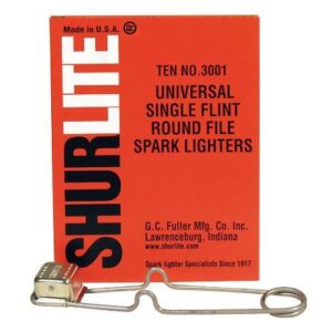3001 Shurlite Single Flint Round File Spark Lighter