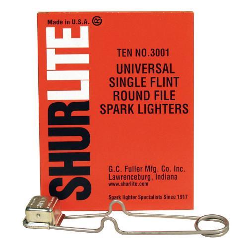 3001 Shurlite Single Flint Round File Spark Lighter
