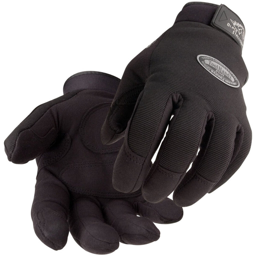 Black Stallion 99PLUS-BLK ToolHandz Plus Original Mechanics Gloves, Black