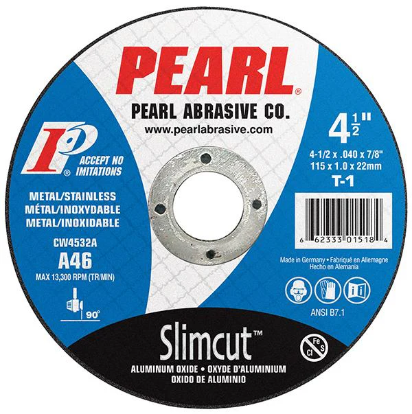 Pearl Abrasive CW4532A 4-1/2 x .040 x 7/8 Thin Cut-Off Wheels