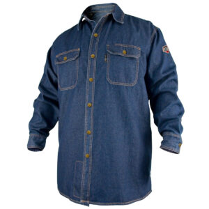 Black Stallion FS8-DNM Flame Resistant Long Sleeve Woven Shirt